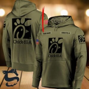 Personalized Military Green Chick Fil A Hoodie & Zip Hoodie