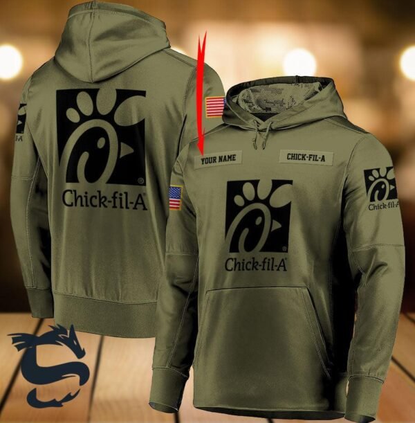Personalized Military Green Chick Fil A Hoodie & Zip Hoodie