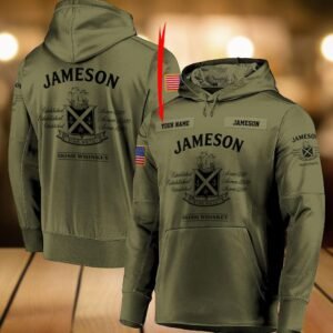 Personalized Military Green Jameson Whiskey Hoodie & Zip Hoodie