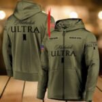 Personalized Military Green Michelob ULTRA Hoodie & Zip Hoodie