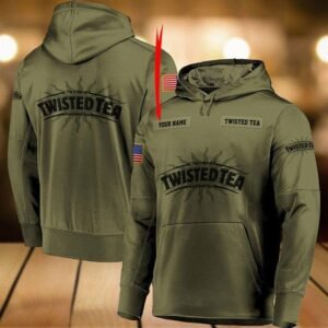 Personalized Military Green Twisted Tea Hoodie & Zip Hoodie