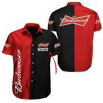 Personalized Multicolor Budweiser Button Shirt