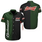 Personalized Multicolor Budweiser Button Shirt