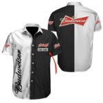 Personalized Multicolor Budweiser Button Shirt