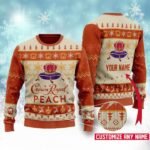 Personalized Peach Crown Royal Ugly Christmas Sweater