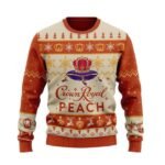Personalized Peach Crown Royal Ugly Christmas Sweater