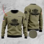 Personalized U.S Flag Crown Royal Ugly Sweater
