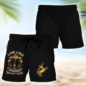Remy Martin Black Basic Swim Trunks