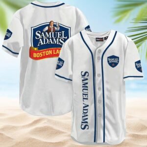 Samuel Adams White Baseball Jersey