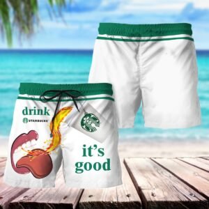 Drink Starbucks Swim Trunks