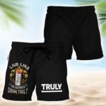 Truly Hard Seltzer Black Basic Swim Trunks