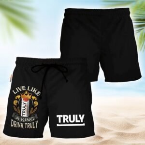 Truly Hard Seltzer Black Basic Swim Trunks