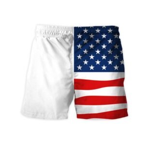 Flexiquor.com Vintage USA Flag Fourth Of July Michelob ULTRA Swim Trunks