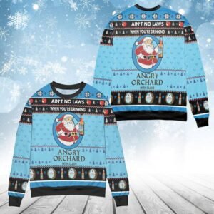 When You’re Drinking Angry Orchard With Santa Claus Ugly Sweater